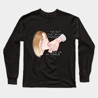 I've got love on my fingers - lust on my tongue couple Long Sleeve T-Shirt